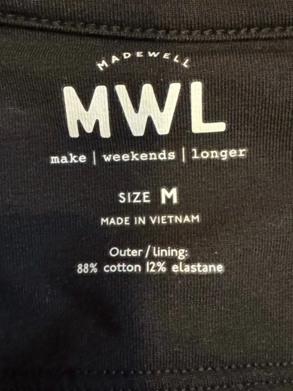 Madewell MWL Knit Biker Unitard in True Black NWOT - Picture 7 of 9